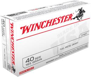 Winchester Ammo USA40SW USA 40 S&W 165 gr Full Metal Jacket (FMJ) 50 Bx/ 10 Cs