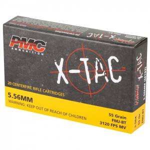 XTAC, 556 NATO, 55 Grain, Full Metal Jacket, 20 Round Box